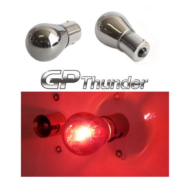 Gp-Thunder Chrome Silver Red Light Bulb Straight Pin GP134694